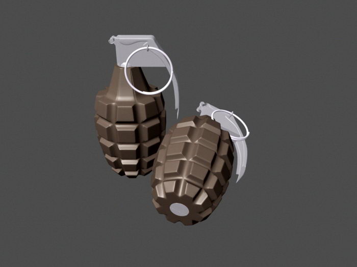 Frag Grenade 3d rendering
