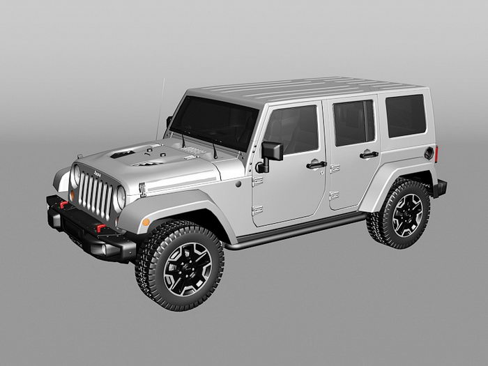 Jeep Commander 3d rendering