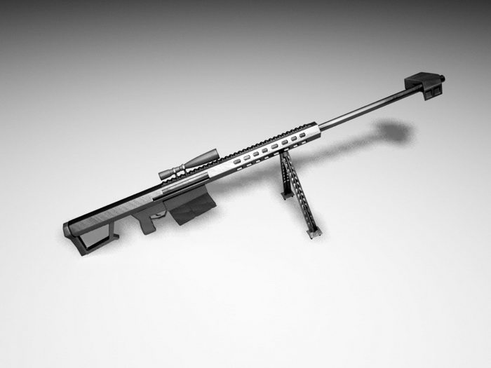 Barrett Rifle 3d rendering