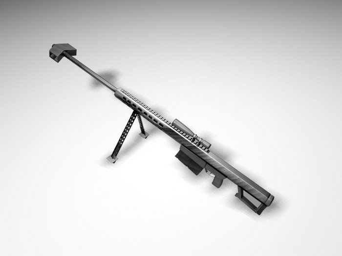 Barrett Rifle 3d rendering