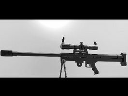 Tactical Sniper Rifle 3d model preview
