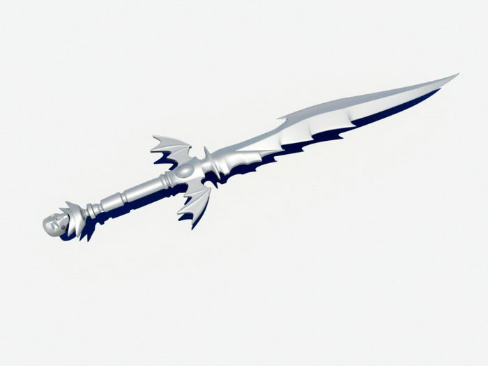 Skull Sword 3d rendering