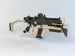 Futuristic Automatic Rifle 3d model preview