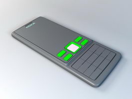 Nokia 6300 Mobile Phone 3d model preview