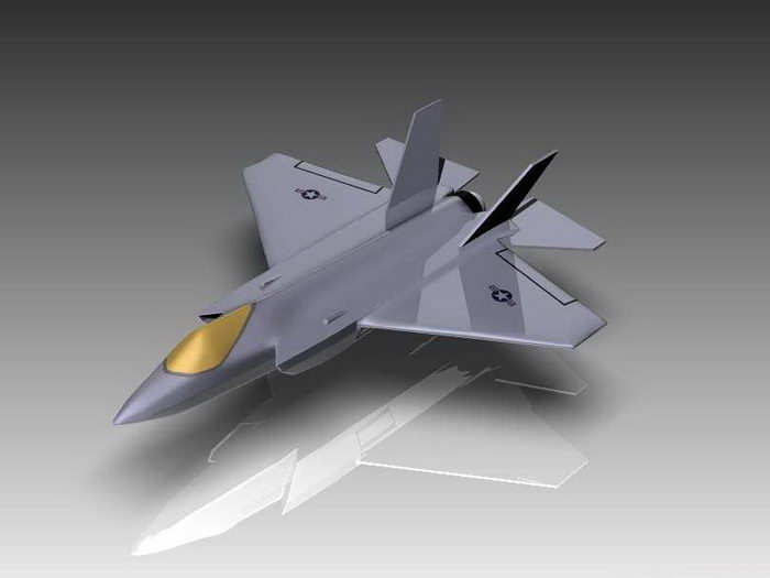 F-35C Fighter Aircraft 3d rendering