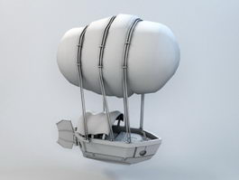 Steampunk Airship 3d model preview