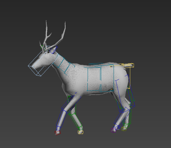 Animated Deer Rig 3d rendering