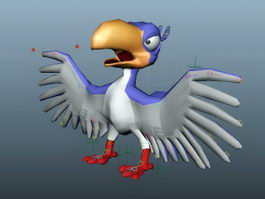 Cartoon Parrot Rig 3d preview
