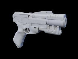 Sci-Fi Handgun 3d model preview