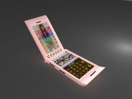Pink Cell Phone 3d model preview