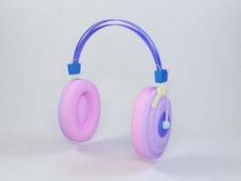 Pink Headset 3d preview