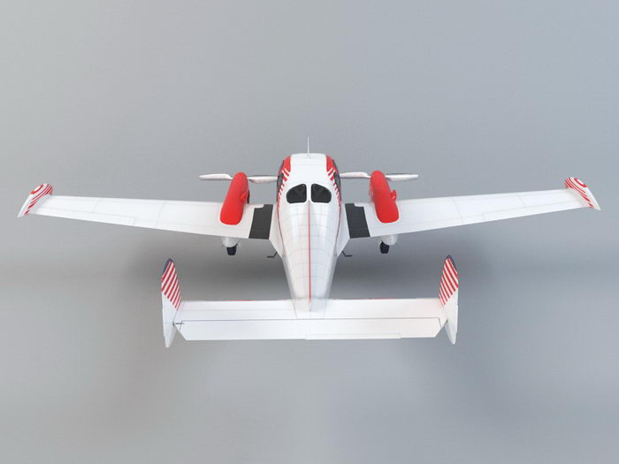 Small Seaplane 3d rendering