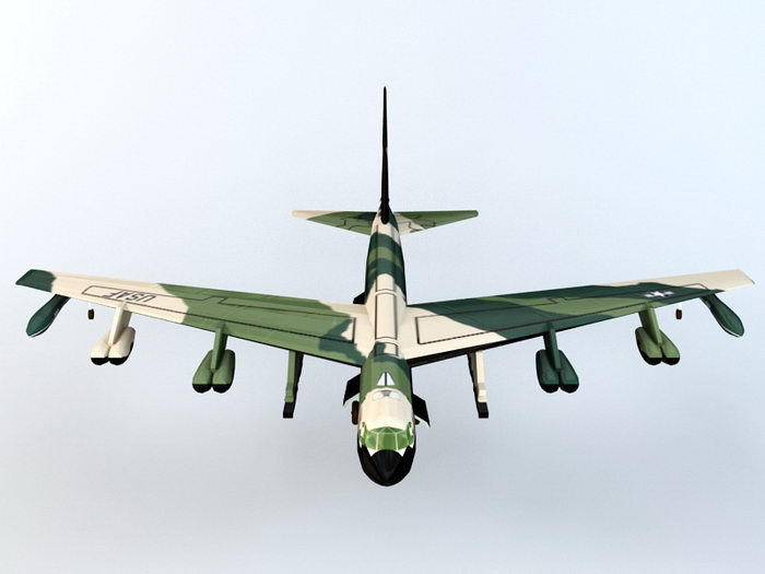 B-52 Stratofortress Bomber Aircraft 3d rendering