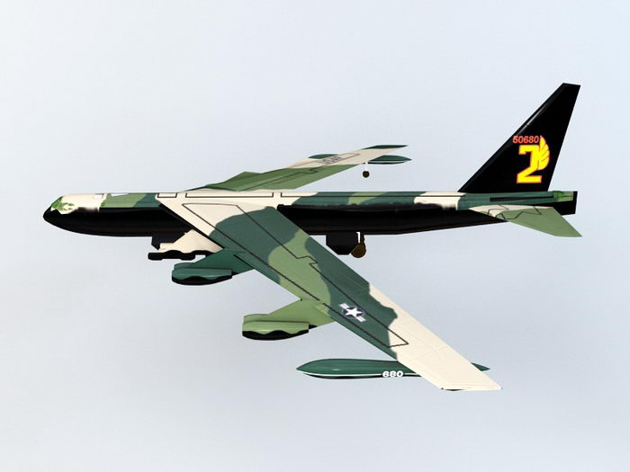 B-52 Stratofortress Bomber Aircraft 3d rendering