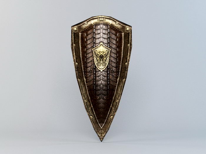 Gothic Shield 3d rendering