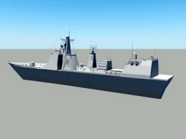 Modern Warship 3d model preview