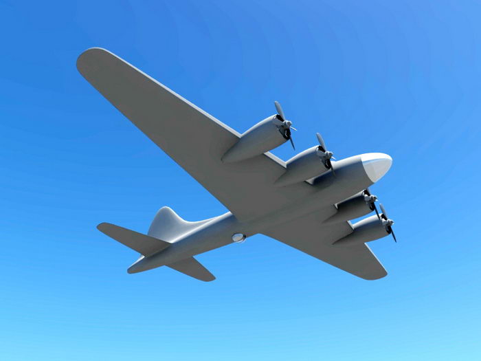 B-17 Heavy Bomber 3d rendering
