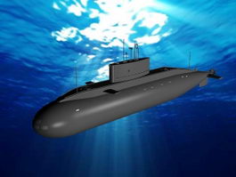 Russian Kilo class Submarine 3d preview