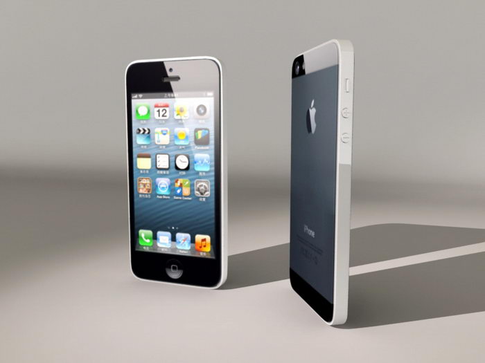 iPhone 5 Plus 3d rendering