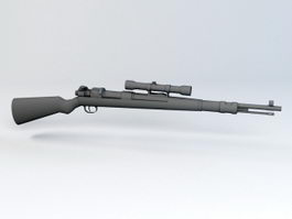 K98k Rifle 3d model preview
