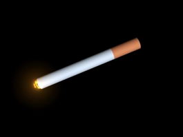 Burning Cigarette 3d model preview