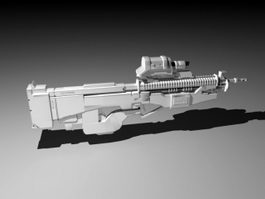 Sci-Fi Assault Rifle 3d preview