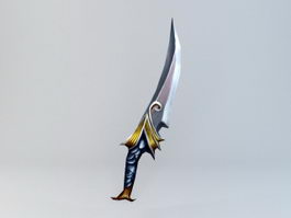Curved Dagger 3d model preview