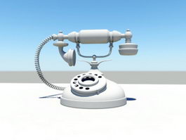 Vintage Rotary Telephone 3d preview