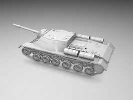 SU-152 Self-propelled Heavy Howitzer 3d model preview