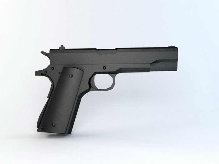 M1911 Pistol 3d rendering
