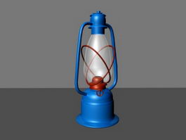 Vintage Oil Lamp Lantern 3d model preview