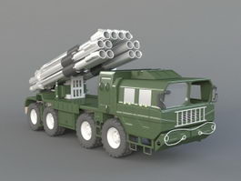 Military Missile Truck 3d model preview
