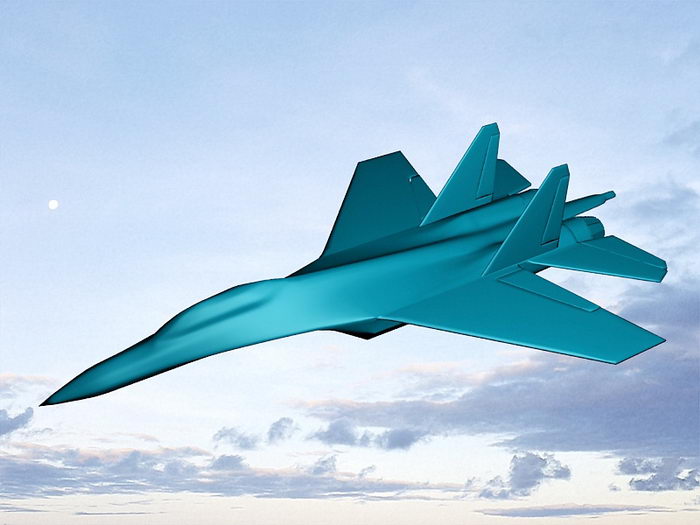 Su-27 Fighter 3d rendering