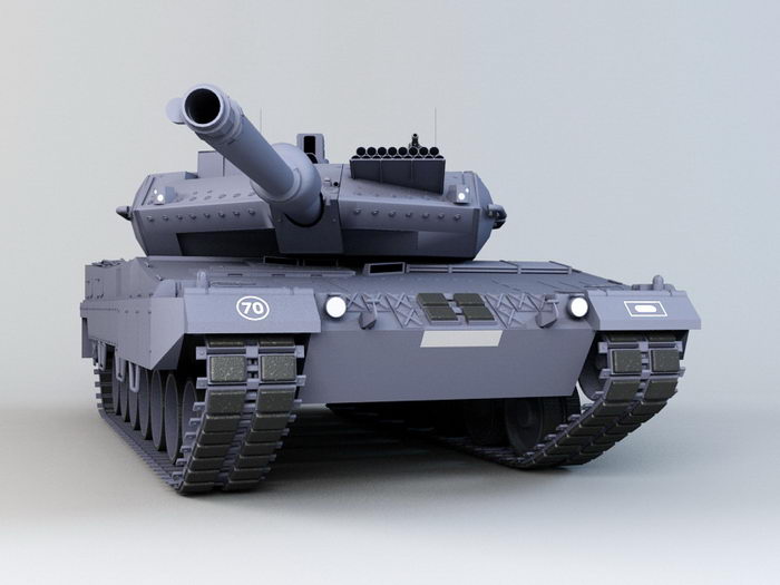 German Leopard 2A6 Tank 3d rendering