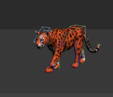 Animated Golden Leopard 3d rendering