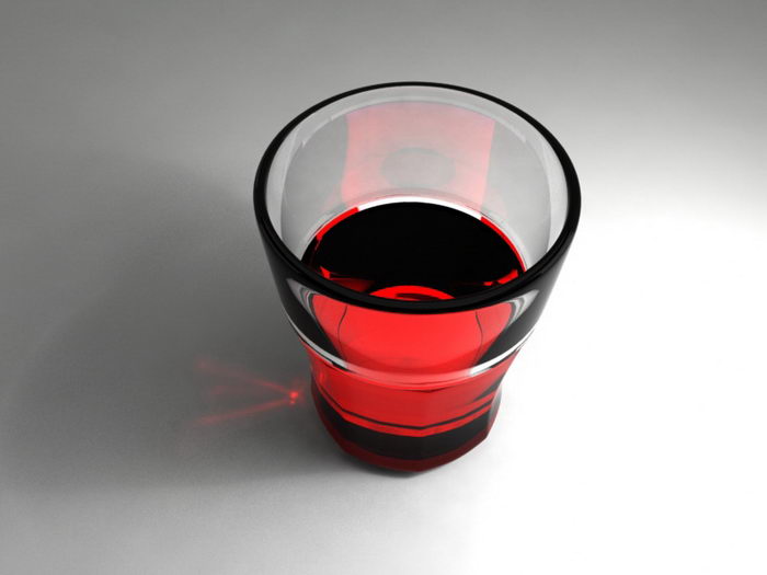 Glass of Wine 3d rendering