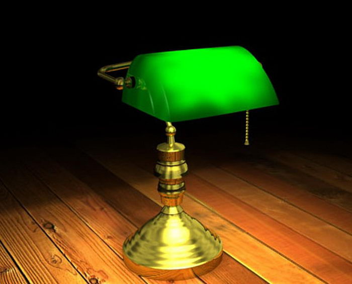 Vintage Desk Lamp 3d rendering