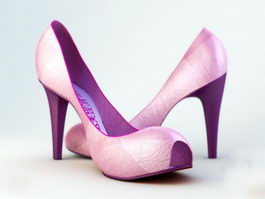 Pink High Heel Shoes 3d preview