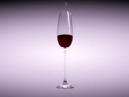 Glass of Wine 3d model preview