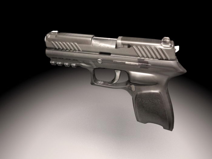 Handgun Weapon 3d rendering