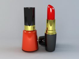 Lipstick and Nail Polish 3d model preview