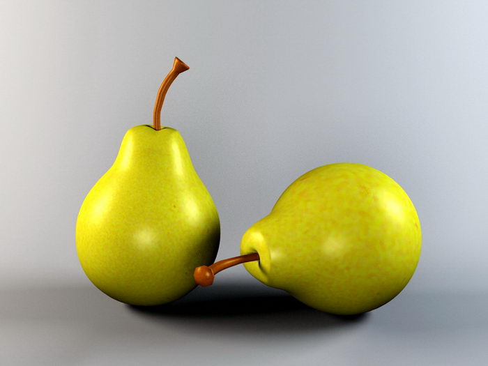 Pear Fruit 3d rendering