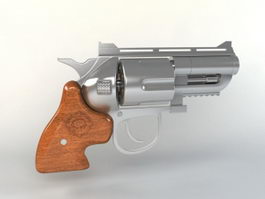 Revolver Gun 3d model preview