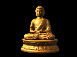 Sitting Buddha Statue 3d model preview