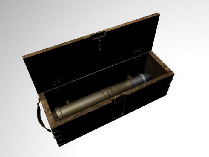 Wood Ammunition Box 3d rendering