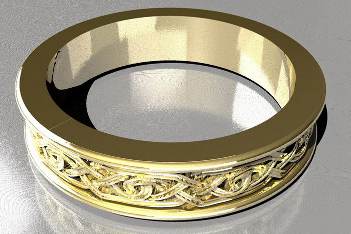 Band Ring 3d rendering