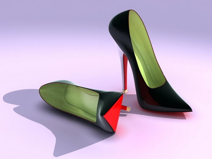 High-heeled Shoes 3d rendering