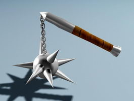 Spiked Chain Flail 3d model preview