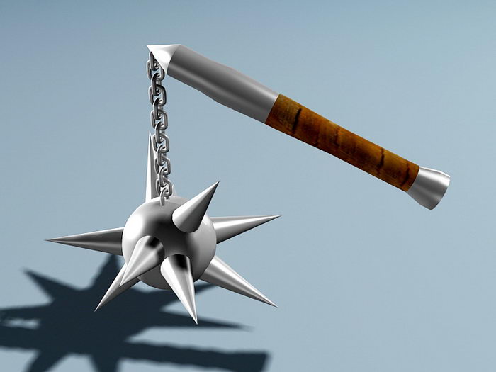 Spiked Chain Flail 3d rendering