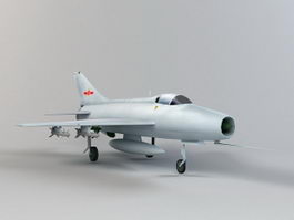 J-7 Fishcan Fighter Aircraft 3d preview